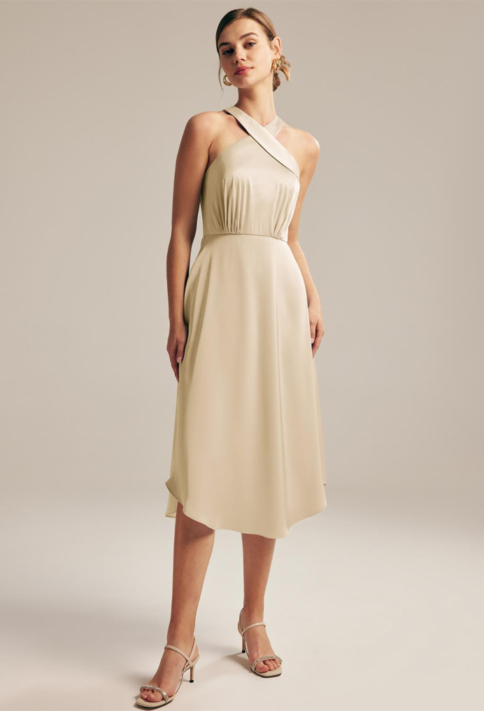 AW Acacia Champagne  Wedding Guest Dresses
